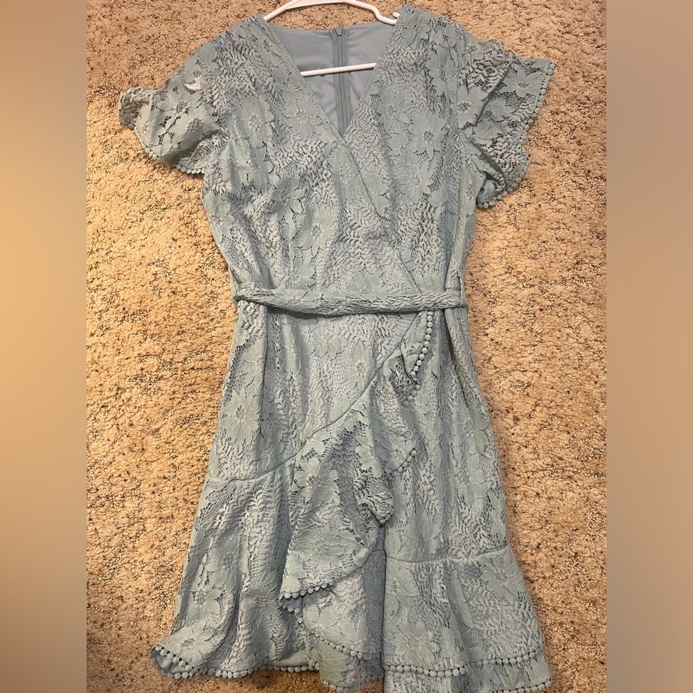 Baby Blue Lace Dress